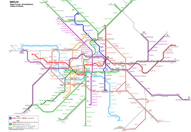 Большая карта Берлина (метро)